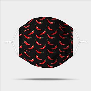 Red Hot Chili Peppers Face Masks - Red Chili Pepper Pattern, Hot red chili Mask TP2610