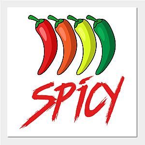 Red Hot Chili Peppers Posters - Spicy Hot Peppers Spicy Food Lover Poster TP2610