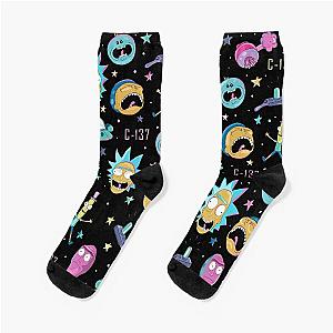 Rick and Morty pattern Socks