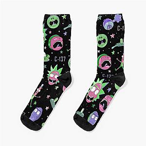 Rick and Morty pattern Socks