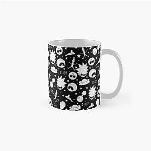 Black and white Rick and Morty pattern Classic Mug