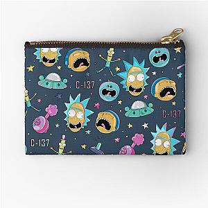 Rick and Morty pattern Zipper Pouch