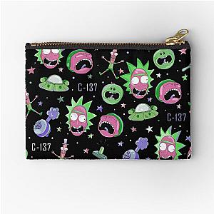 Rick and Morty pattern Zipper Pouch