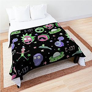 Rick and Morty pattern Comforter