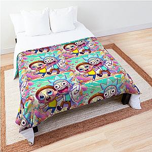 RICK AND MORTY Space Fall Galactic Adventure kawaii themed drawing Comforter