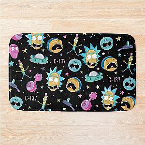 Rick and Morty pattern Bath Mat