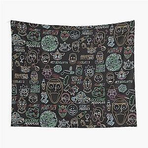 You Got the Rick and Morty Neon Pattern! Tapestry