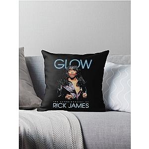 Glow Rick James Throw Pillow