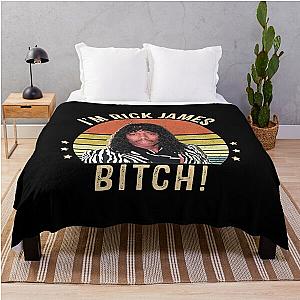 Vintage I'm Rick James Bitch Gift For Fans Throw Blanket