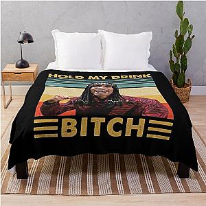 Retro Rick James Hold My drink Bitch vintage Throw Blanket