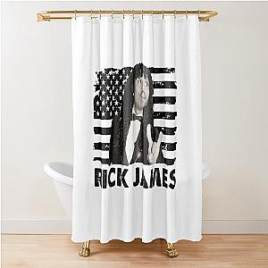 Rick James American Flag Shower Curtain