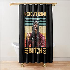 Retro Rick James Hold My drink Bitch vintage Shower Curtain