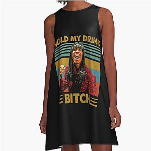 Rick James Hold My Drink Bitch Vintage A-Line Dress