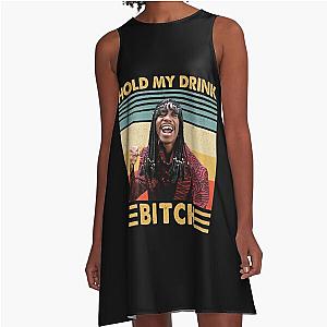 Retro Rick James Hold My drink Bitch vintage A-Line Dress