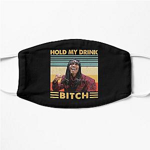 Retro Rick James Hold My drink Bitch vintage Flat Mask