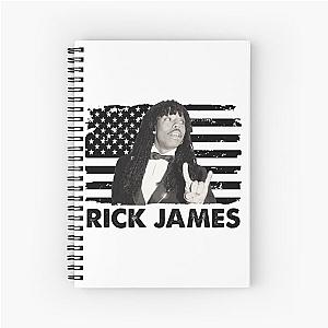 Rick James American Flag Spiral Notebook