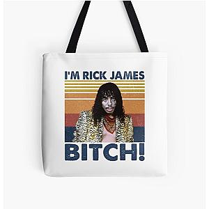 Retro I'm Rick James Bitch All Over Print Tote Bag