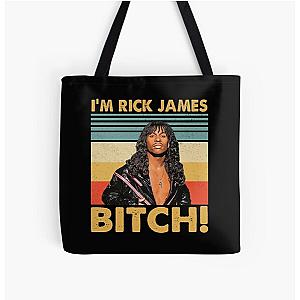 Retro Style I'm Rick James Bitch All Over Print Tote Bag