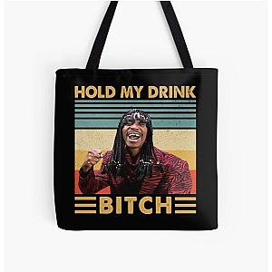 Retro Rick James Hold My drink Bitch vintage All Over Print Tote Bag