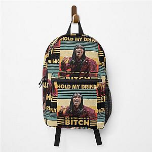 Retro Rick James Hold My drink Bitch vintage Backpack