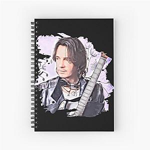 Rick Springfield Purple Music Notes Spiral Notebook