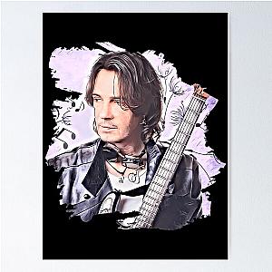 Rick Springfield Purple Music Notes Poster