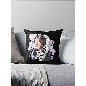 Rick Springfield Purple Music Notes Throw Pillow