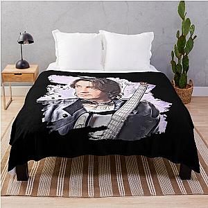 Rick Springfield Purple Music Notes Throw Blanket