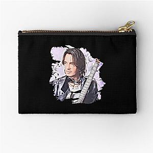 Rick Springfield Purple Music Notes Zipper Pouch