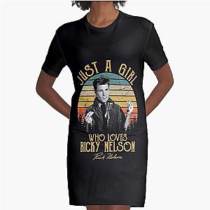 Just A Girl Who Loves Ricky Nelson Graphic T-Shirt Dress