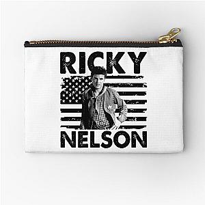 Retro American Flag Ricky Nelson Music Gift Zipper Pouch