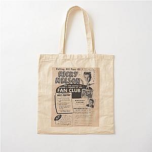 Ricky Nelson Fan Club Cotton Tote Bag