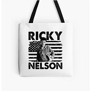 Retro American Flag Ricky Nelson Music Gift All Over Print Tote Bag