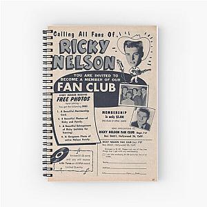 Ricky Nelson Fan Club Spiral Notebook