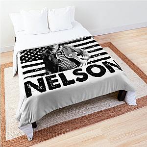 Retro American Flag Ricky Nelson Music Gift Comforter