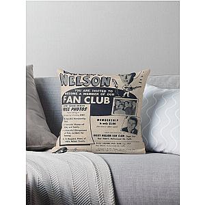 Ricky Nelson Fan Club Throw Pillow