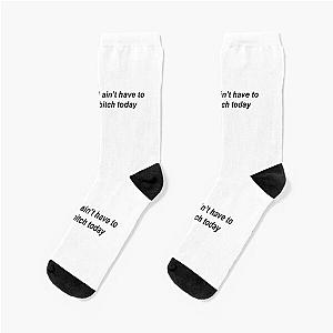 Thank god i ain't have to smack a bitch today - rico nasty Socks