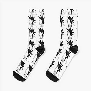 RICO NASTY line drawing Socks