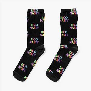 Rico Nasty Colorful Art Funny Tee - Graphic Retro Shirt For Women  - Mens Funny Floral Girls Socks