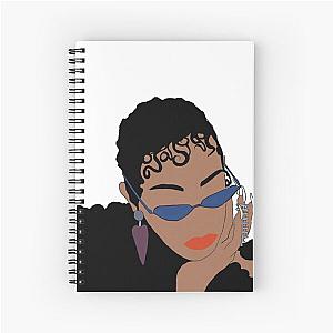 Rico Nasty Rapper Portrait Illustration Spiral Notebook