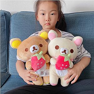 25 cm Brown and White Strawberry Rilakkuma Bear Plush