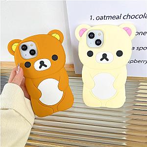 Silicone Rilakkuma 3D Phone Case For iPhone 14