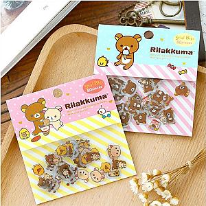 80 Pcs/lot Rilakkuma Mini Paper Stickerbag