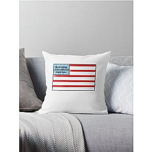 Riley green American flag  Throw Pillow