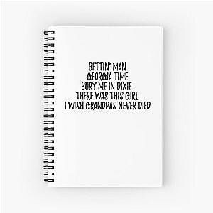 Riley Green Song Lyrics  Spiral Notebook