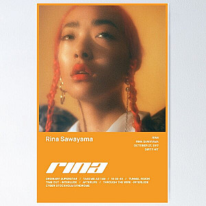 Rina Sawayama - RINA Tracklist Poster RB0211