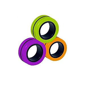 Green Purple Orange Spinner Ring Fidget for Stress Relief