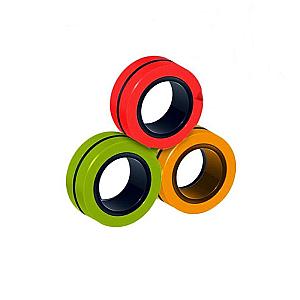 Green Red Orange Spinner Ring Fidget for Stress Relief