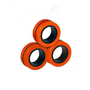 All Orange Magnetic Spinner Ring Fidget for Stress Relief