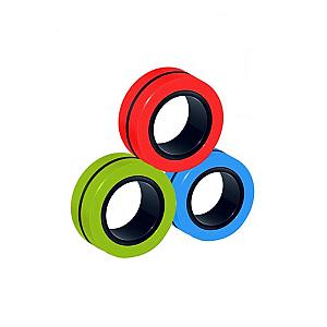 Green Red Blue Spinner Ring Fidget for Stress Relief